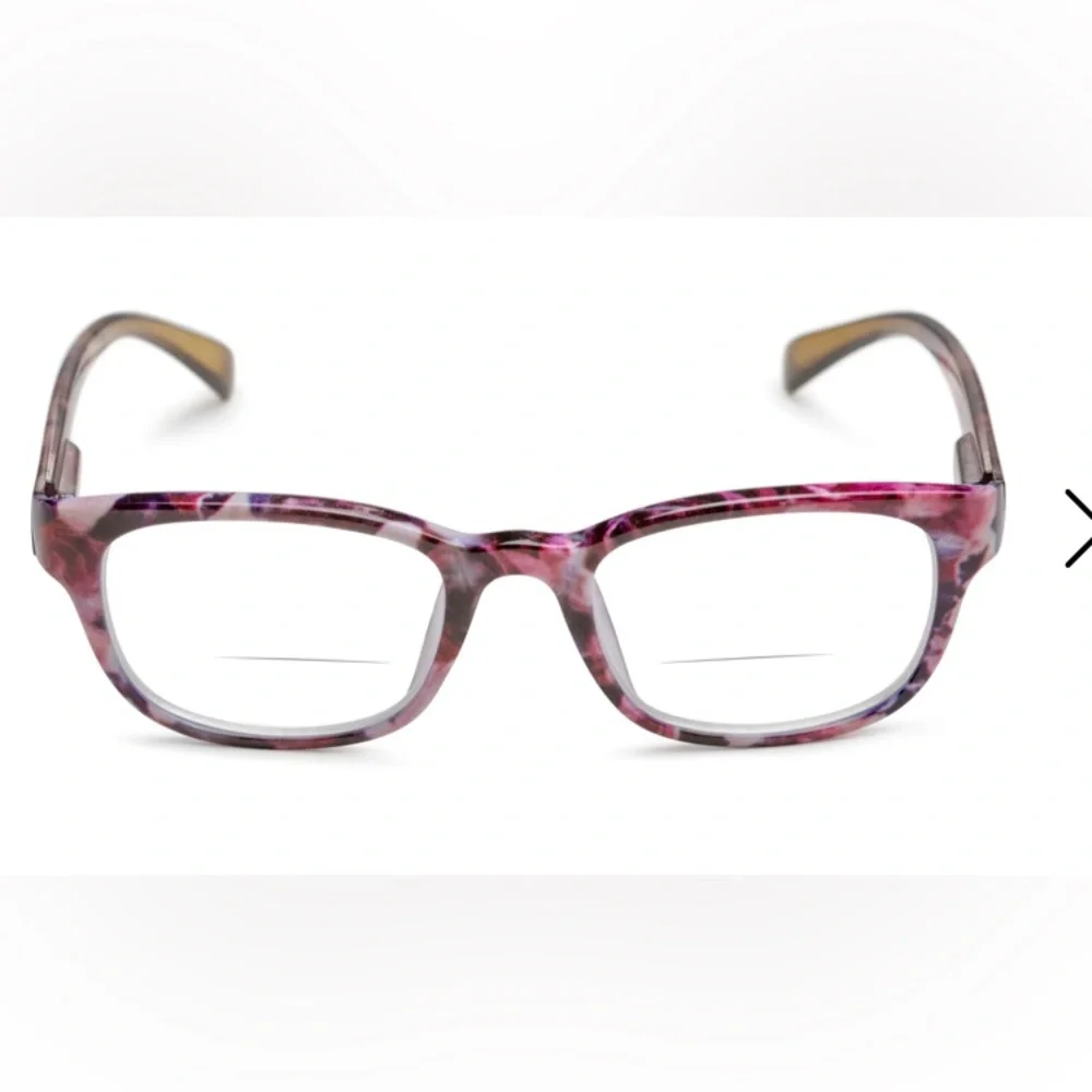 EUC- Chic Pink and Brown Rectangular Glasses. 1.00